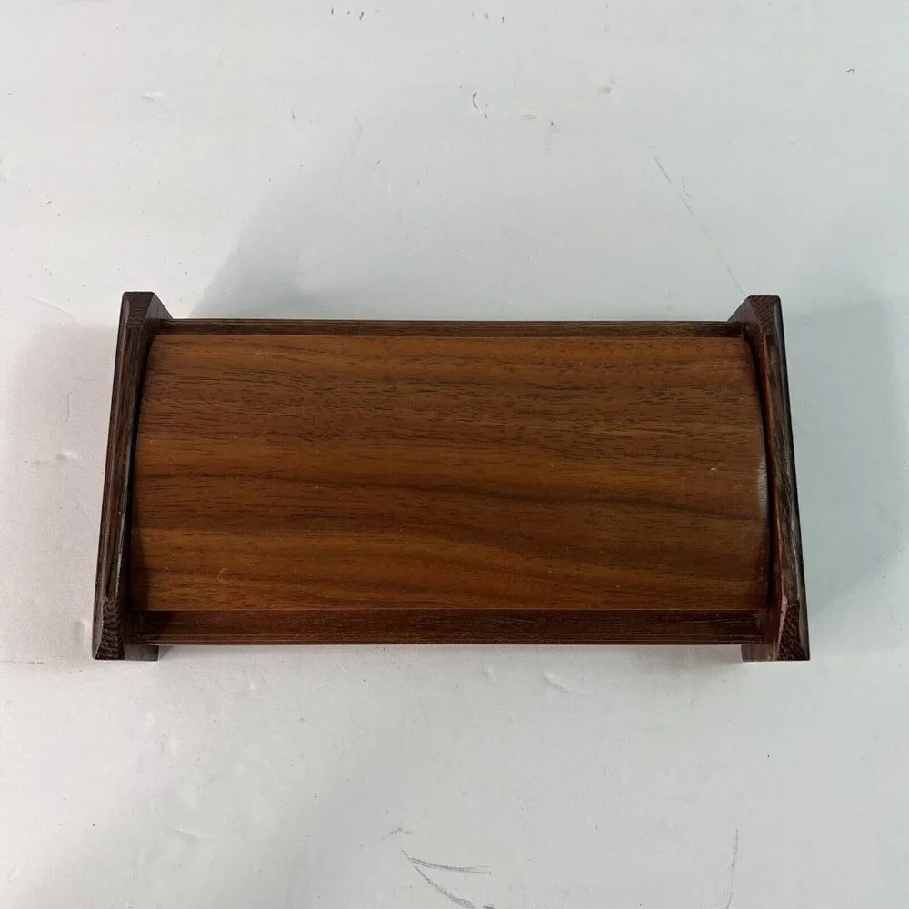 Wooden Jewelry Valet Keepsake Box Glasses Pens Treasures Desk Dresser